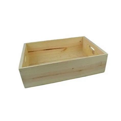 Edible Termite Resistant Open Pine Wood Crate 5 15 Mm Box Capacity