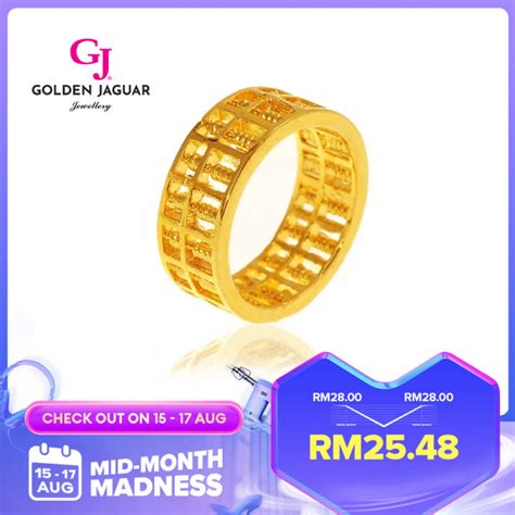 GJ Jewellery Emas Korea Emas Bangkok 24k Cincin Sempua Penuh 81643