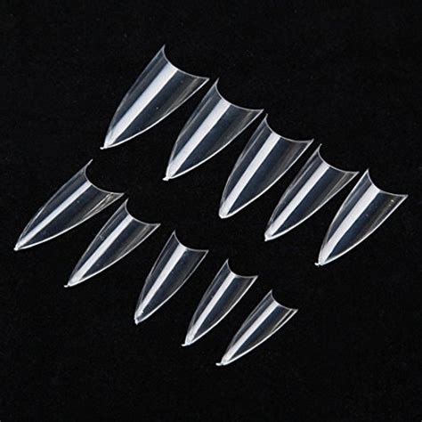 Ungfu Mall 500pcs Falsche Sharp Ending Stiletto Acrylic Nail Art Tips