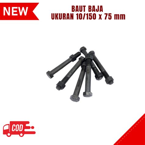 Produk Baut Baja Ukuran X Mm Hitam Bahan Besi Baja Mur Baja