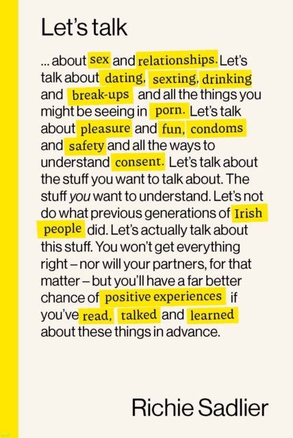 Lets Talk About Relationships Sex And Intimacy Richie Sadlier