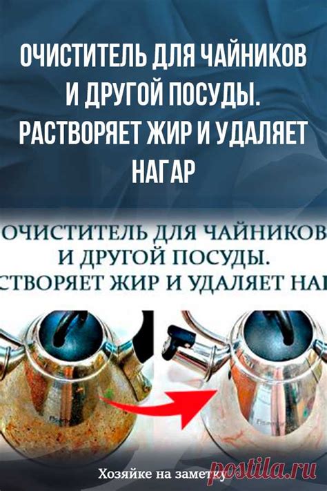 Очиститель для чайников и другой посуды. Растворяет жир и удаляет наг ...