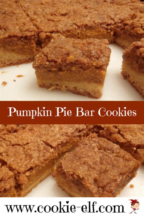 Pumpkin Pie Bar Cookies Easy Bar Cookie Recipe