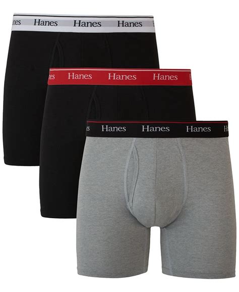 Hanes Mens Originals Ultimate 3 Pk Modern Fit Stretch Moisture