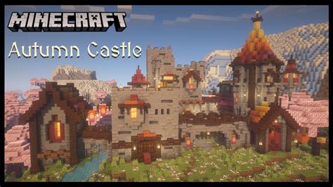 Building A Cozy Autumn Castle Minecraft Timelapse Youtube