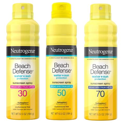 Neutrogena Beach Defense Water Sun Protection Spray Body One Products