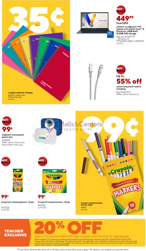 Staples Weekly Ad Valid From To Mallscenters