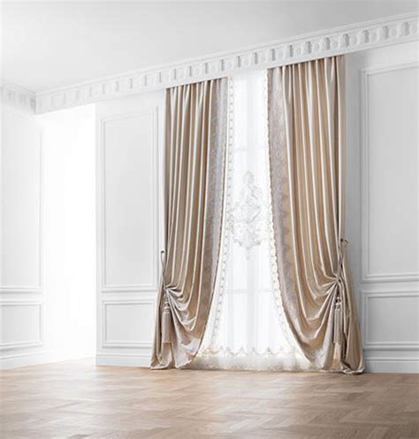 Plain Curtain Annabelle Model Chicca Orlando Srl Patterned Satin