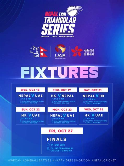 T I Triangular Series Nepal Uae And Hong Kong To Test Themselves