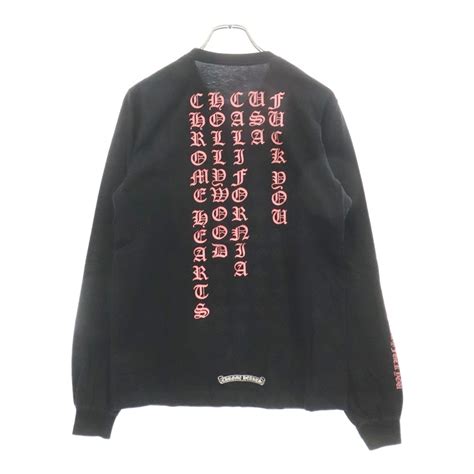 Yahoo オークション クロムハーツ FUCK YOU USA STRIPE LOGO L S TEE