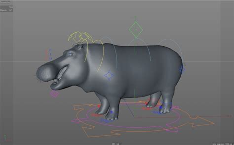 Hippopotamus Rigged 3d Model Rigged Cgtrader