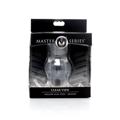 Clear View Hollow Anal Plug Medium Midnight Roxys
