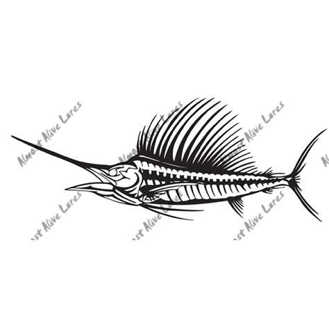 Sail Fish Sailfish Bonefish Bones Fishing Saltwater Vinyl Window Decal