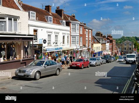 Lymington town high street Stock Photo - Alamy