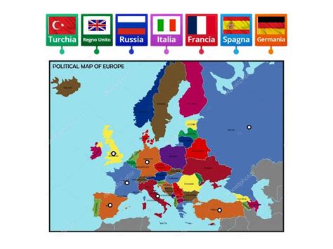 Paesi Europei Diagrama Con Etiquetas