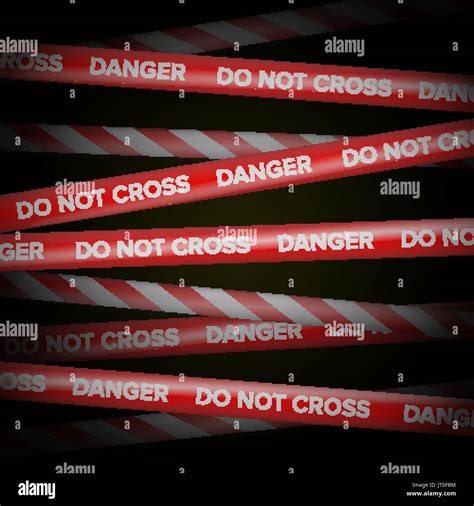 Danger Tape Vector Red And White Lines Do Not Cross Danger Do Not