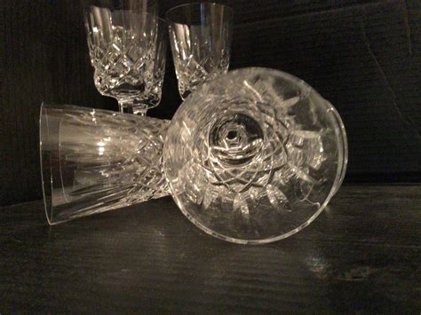 Vintage Galway Crystal Clifden Set Of 6 Red Wine Goblets Etsy