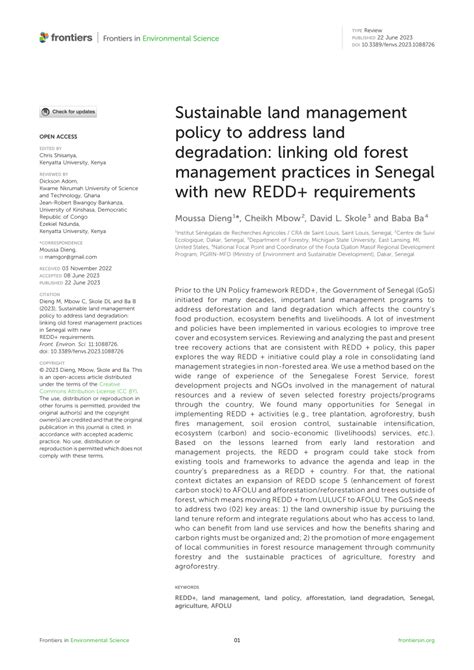 Pdf Sustainable Land Management Policy To Address Land Degradation