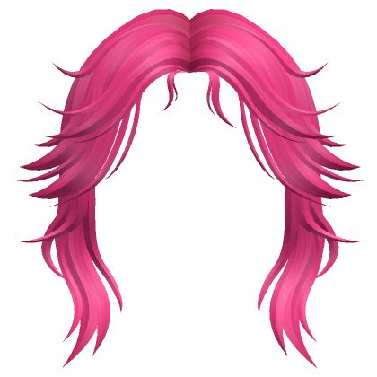 Messy Wolfcut Bangs In Hot Pink Roblox Item Rolimon S
