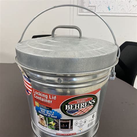 Behrens 6106 Galvanized Steel Locking Lid Can 6 Gallon 85995001089 Ebay