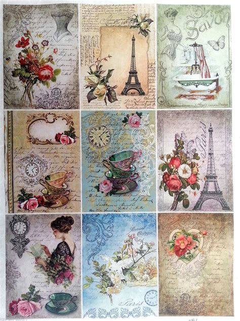 Rice Decoupage Paper Vintage Designs Decoupage Sheets