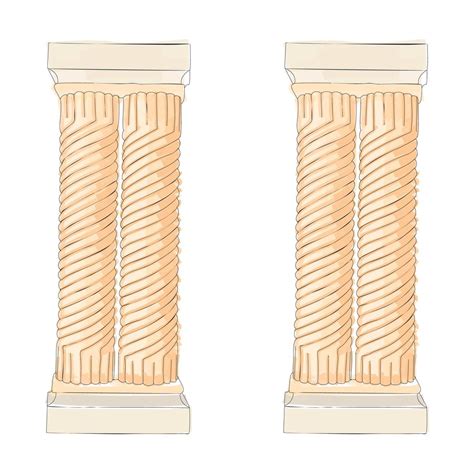 Doodle Greco Colonne Doriche Ioniche Corinzie Illustrazione Vettoriale