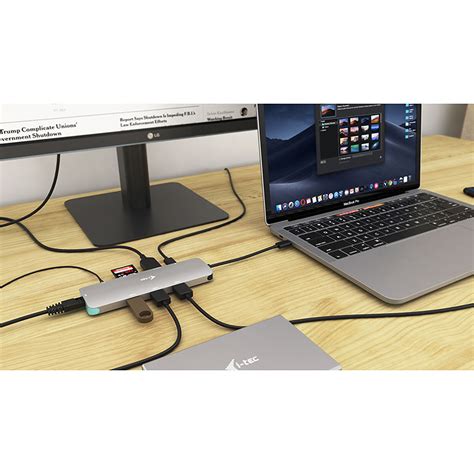 I Tec USB C Metal Nano Dock Station 4K HDMI LAN Power Delivery 100W