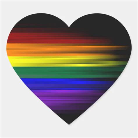 Rainbow Flag Sticker Sheet Heart Zazzle