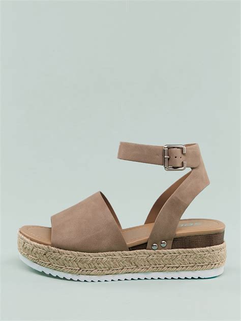 Open Toe Ankle Strap Platform Espadrille Sandals Platform Espadrille