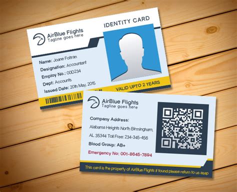 Employee Identification Card Template Free Download Database