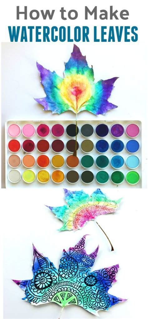 How to Make Watercolor Leaf Art | Watercolor leaves, Leaf art, Nature ...