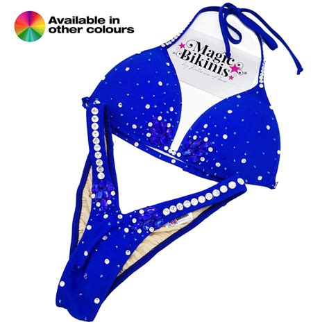 Quick Ship Bikini Lycra With Mixed Bling IFBB Elite Pro Magic Bikinis Custom Competition