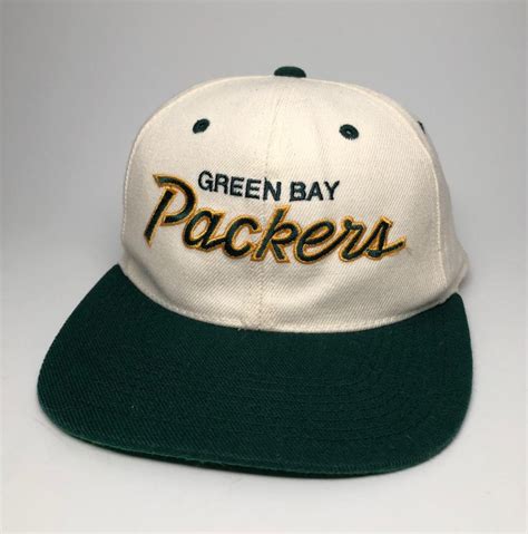 90’s Green Bay Packers Sports Specialties Script NFL Snapback Hat ...