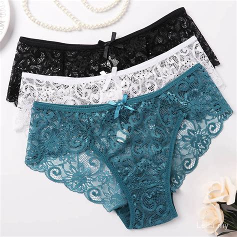 Plus Size Women Panties Transparent Underwear Lace Soft Briefs Sexy Lingerie Shopee Malaysia