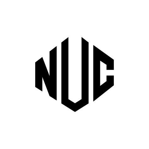 NUC letter logo design with polygon shape. NUC polygon and cube shape ...