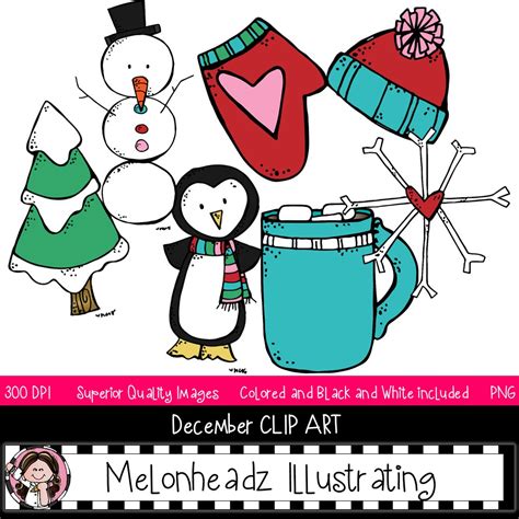 Melonheadz Addicts December 2018 Clip Art Set Mini Melonheadz