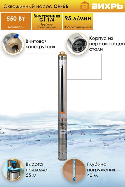 Скважинный насос ВИХРЬ СН-55 - купить по выгодной цене в интернет ...