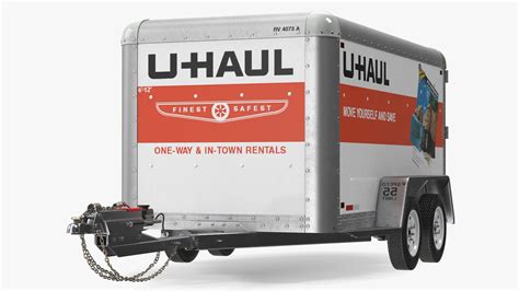 U Haul 6x12 Cargo Trailer 3d Model 49 3ds Blend C4d Fbx Max Ma