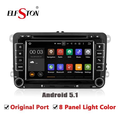 2Din Touch Screen Android5 1 Car Dvd GPS USB Player For VW Passat B6 CC