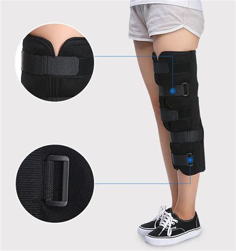 Three Panel Knee Immobilizer Around Hinged Knee Brace Knee For