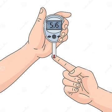 Glucose Meter Diagram Medical Science Stock Illustration - Illustration ...