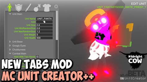 🐮new Tabs Mc Unitcreator Mod By Midnightcow Totally Accurate Battle