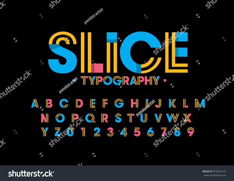 Vector Modern Abstract Font Alphabet Stock Vector Royalty Free 675833173 Shutterstock