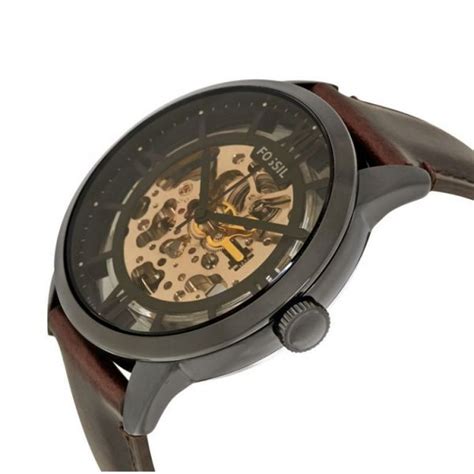 Fossil Townsman Automatic Brown Skeleton Dial Mens Watch Me3098