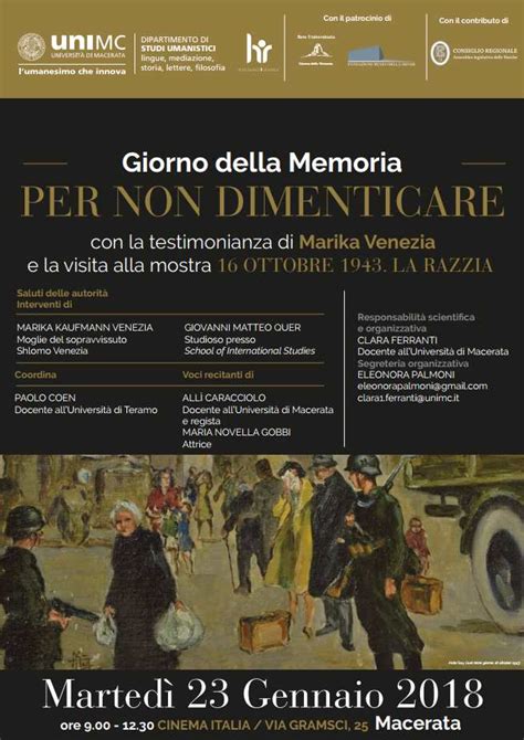 Giorno Delle Memoria La Testimonianza Di Marika Venezia A Unimc Il