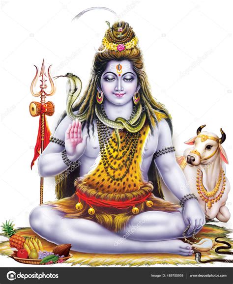 Hindu God Shiva Digital Painting Stock Illustration by ©Cavan #489755958