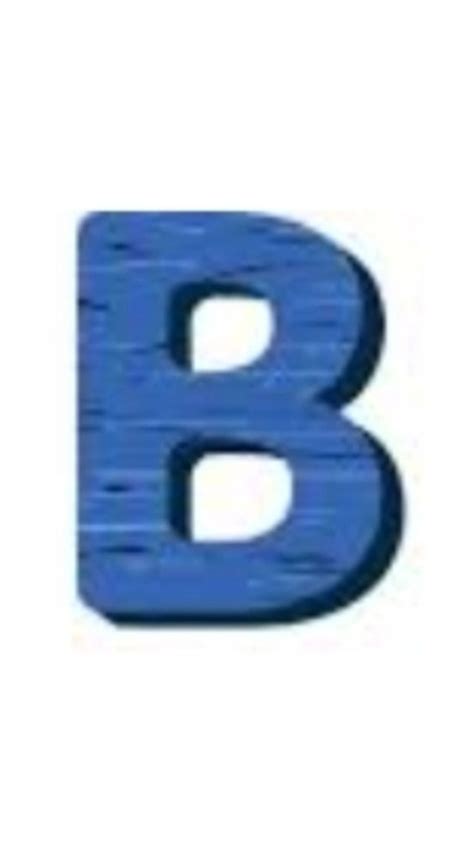 the letter b is shown in blue