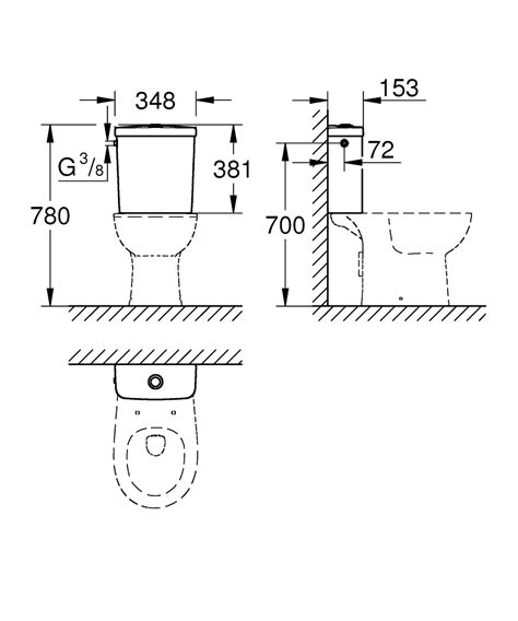 Grohe Bau R Servoir Wc Avec Raccord Lat Ral Blanc Sawiday Fr