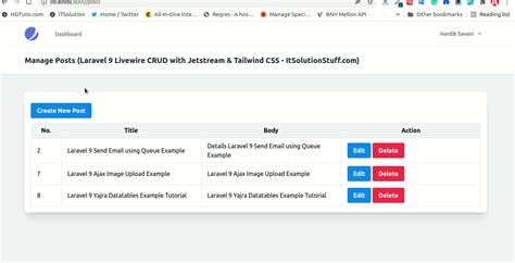 Laravel Livewire Crud Using Jetstream Tailwind Css