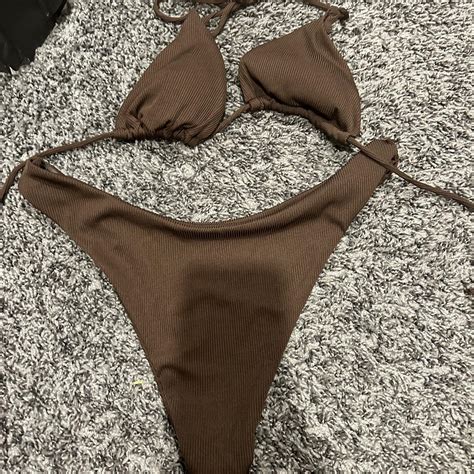 Brown Bikini Small Depop